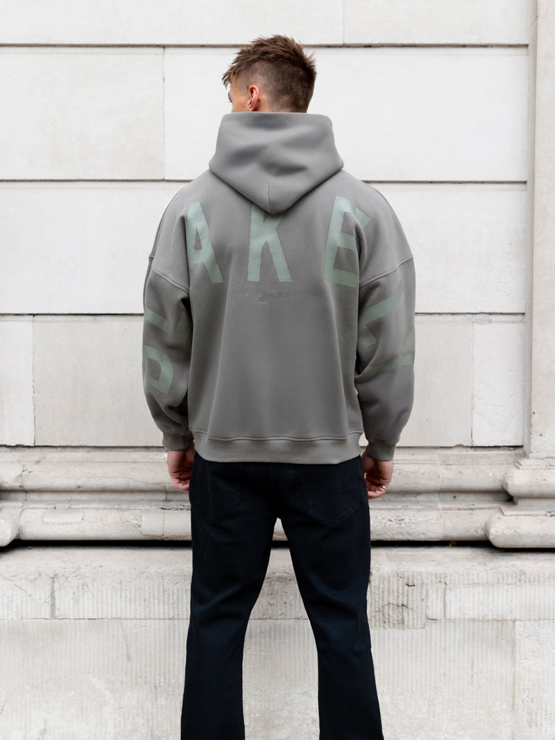 Tonal Idris Oversized Hoodie - Safarigrün