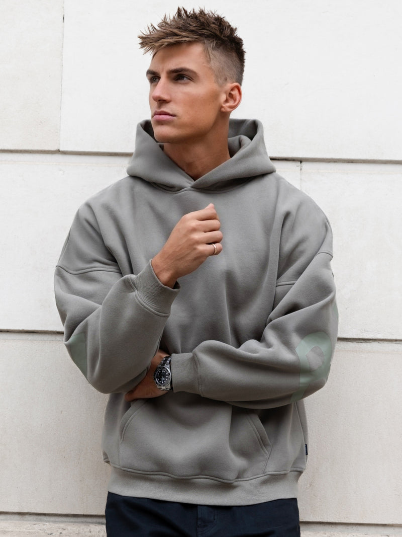 Tonal Idris Oversized Hoodie - Safarigrün