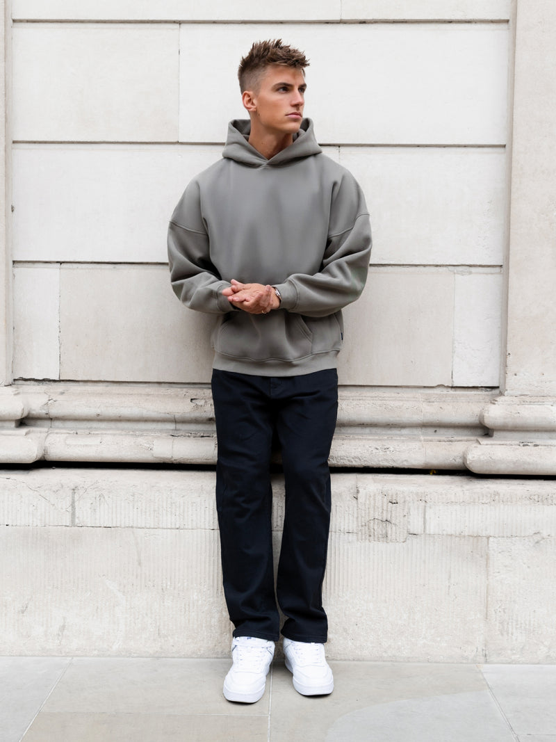Tonal Idris Oversized Hoodie - Safarigrün