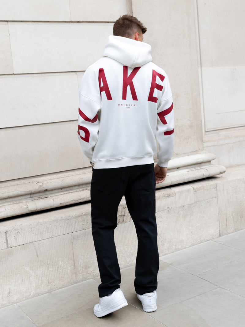 Idris Oversized Hoodie - Flaches Weiß