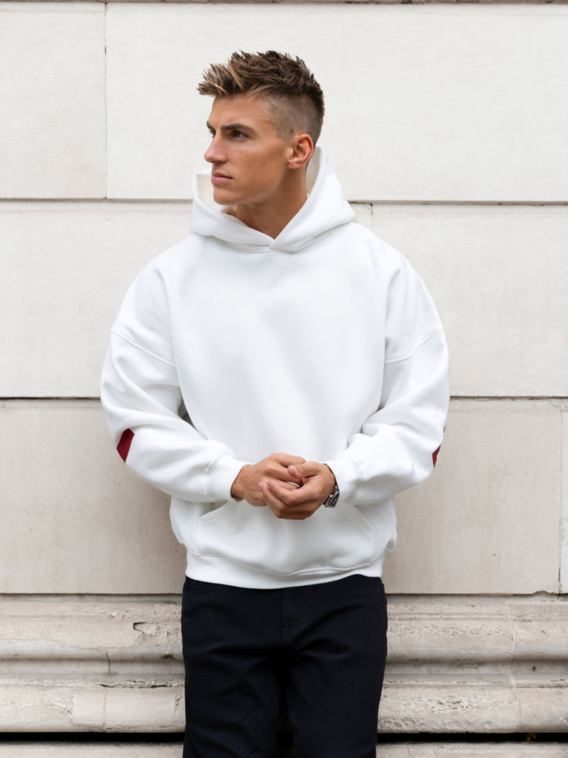 Idris Oversized Hoodie - Flaches Weiß