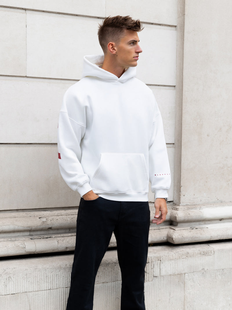 Idris Oversized Hoodie - Flaches Weiß