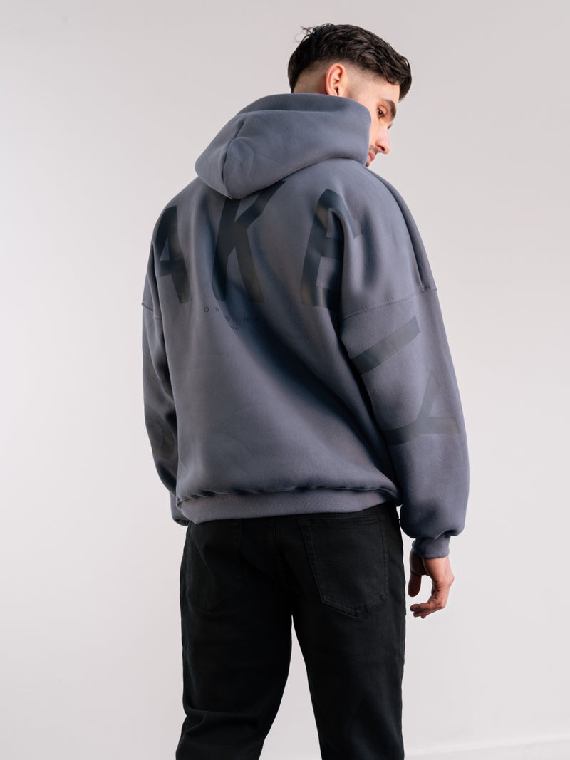 Tonal Idris Oversized Hoodie - Blue