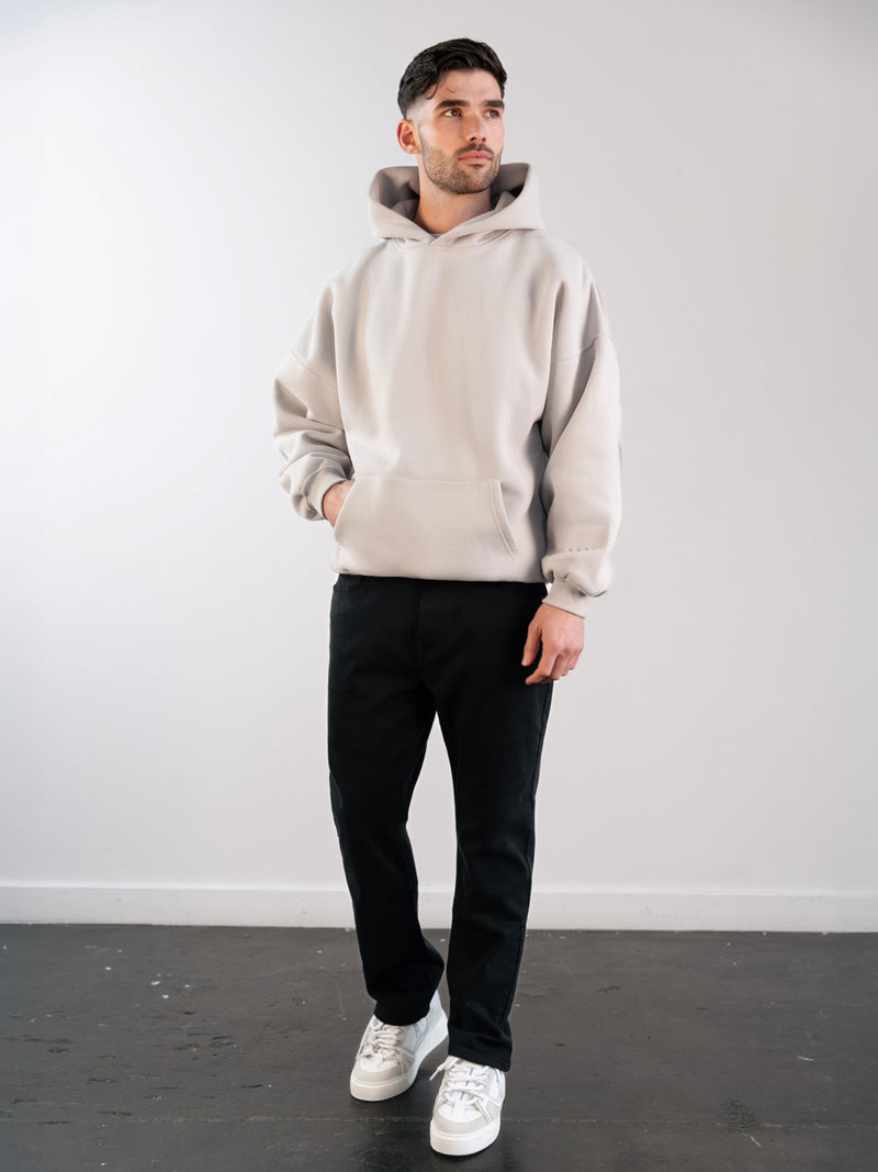 Tonal Idris Oversized Hoodie - Stone