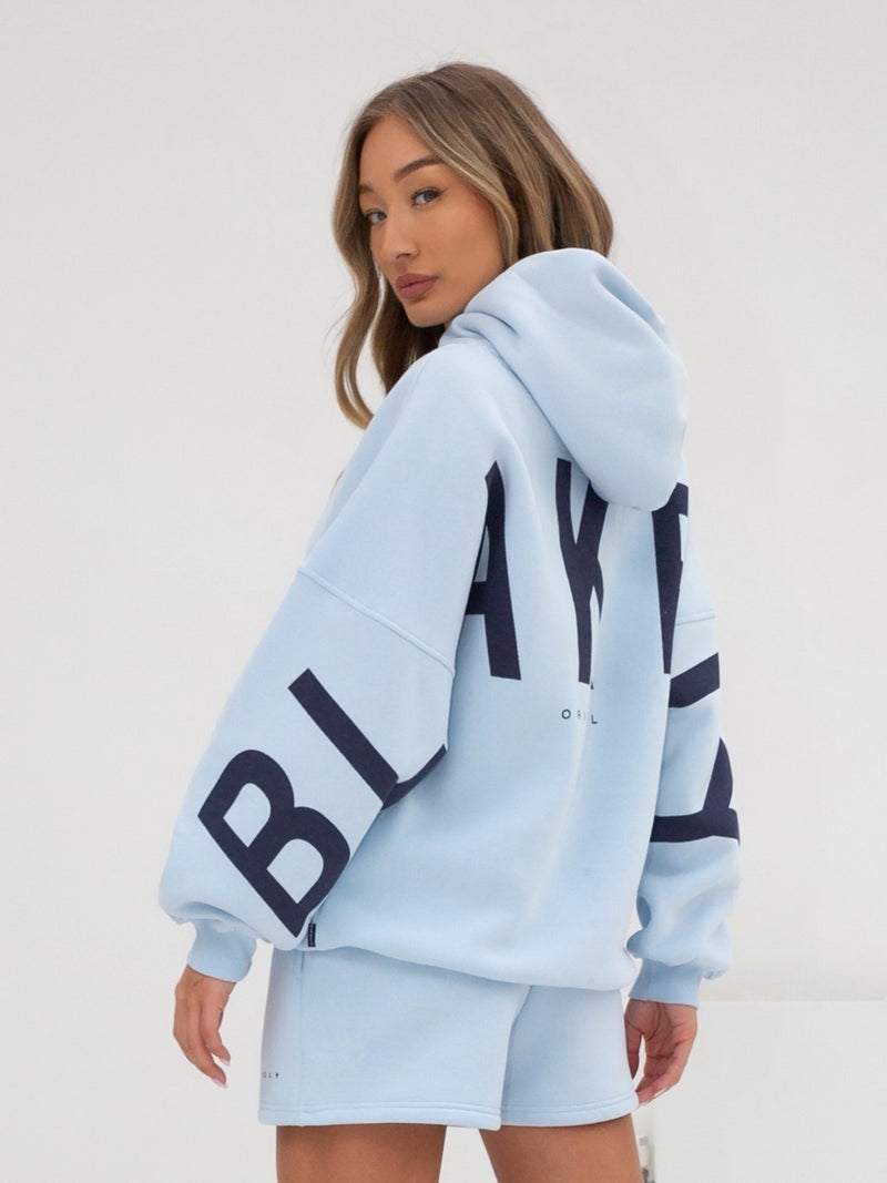 Buy Blakely Powder Blue Isabel Oversized Hoodie Free delivery on orders over 99 Blakely Clothing EU