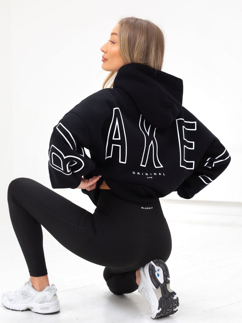 Outline Isabel Oversized Hoodie  - Black