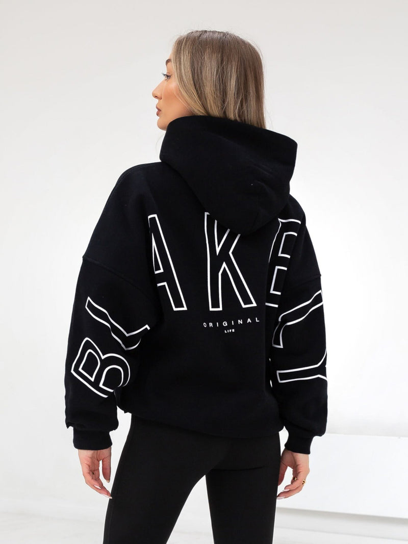 Outline Isabel Oversized Hoodie  - Black