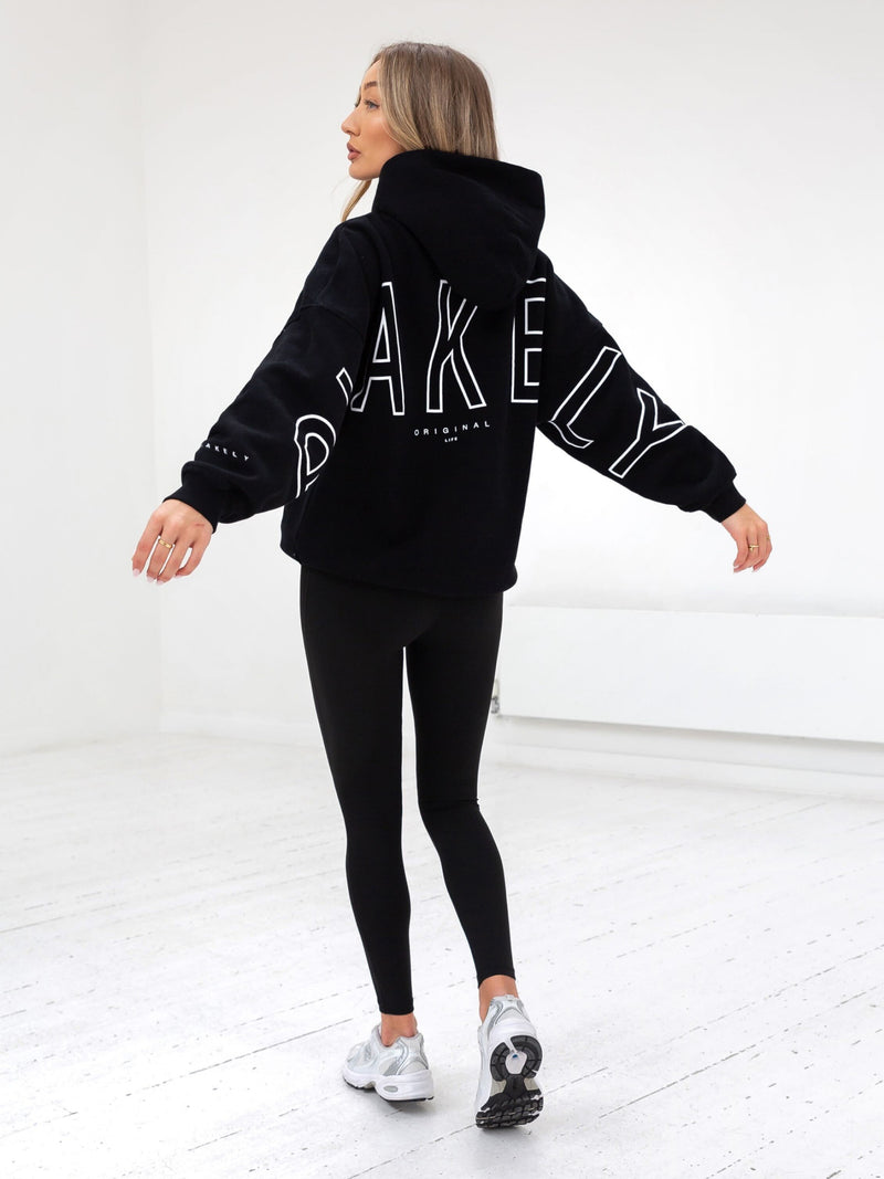 Outline Isabel Oversized Hoodie  - Black