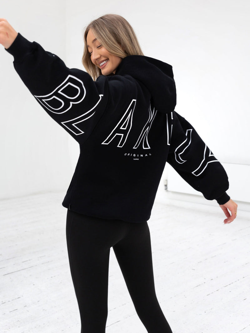 Outline Isabel Oversized Hoodie  - Black