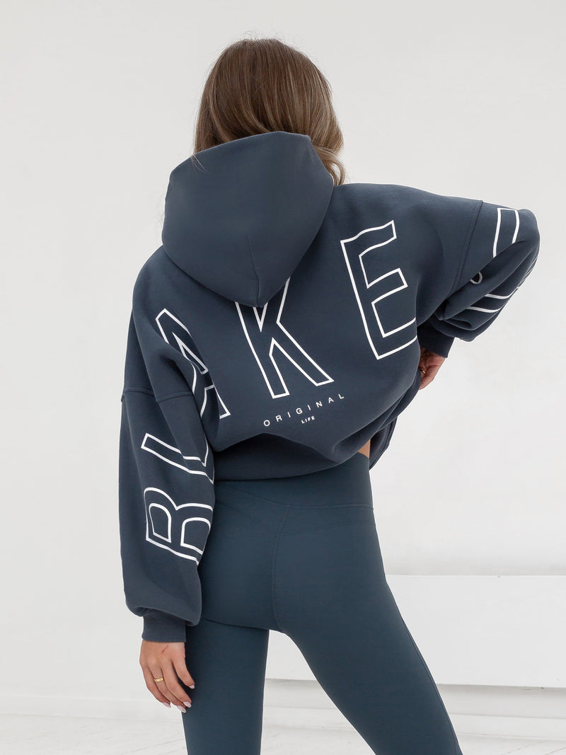 Outline Isabel Oversized Hoodie - Slate Blue