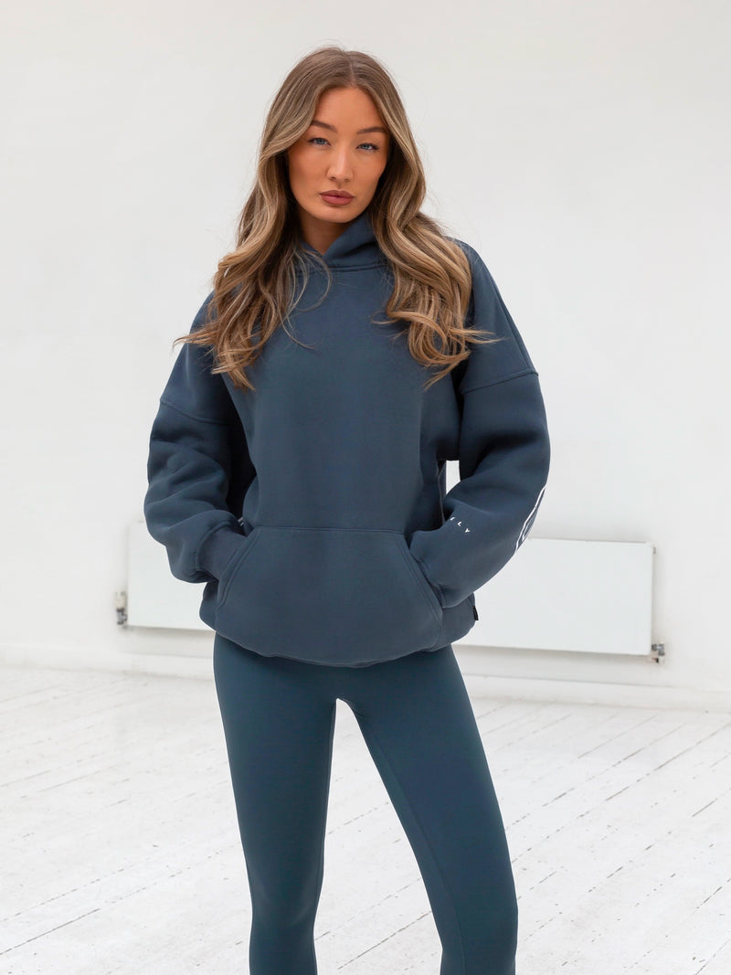 Outline Isabel Oversized Hoodie - Slate Blue