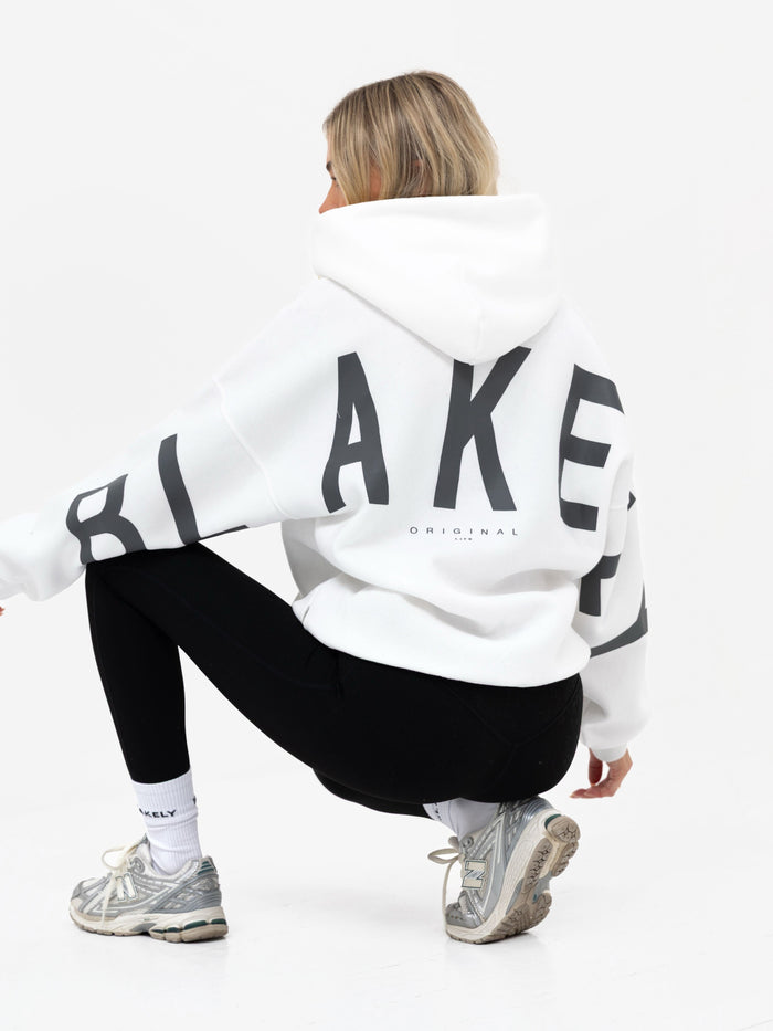 Isabel Oversized Hoodie - Cremeweiß & Anthrazit