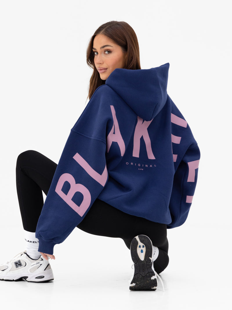 Isabel Oversized Hoodie - Navy Blue