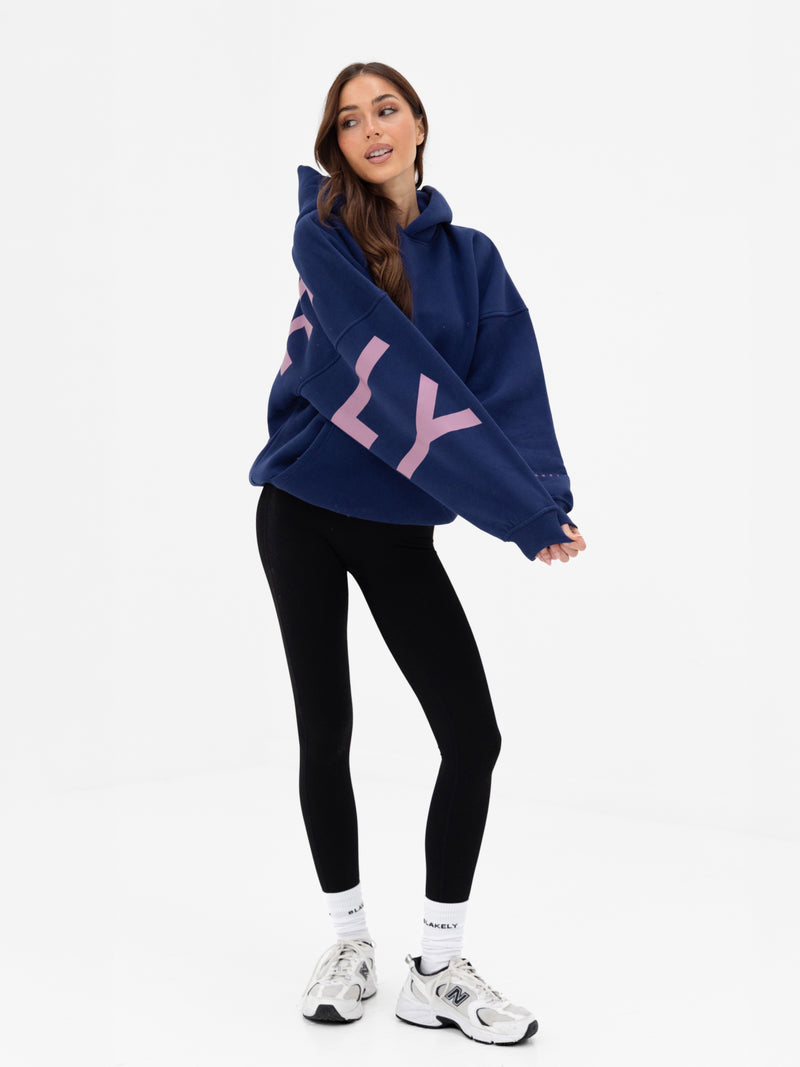 Isabel Oversized Hoodie - Navy Blue