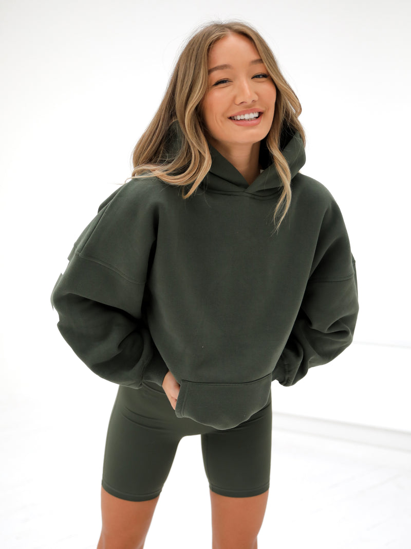 Isabel Oversized Hoodie Khaki Green