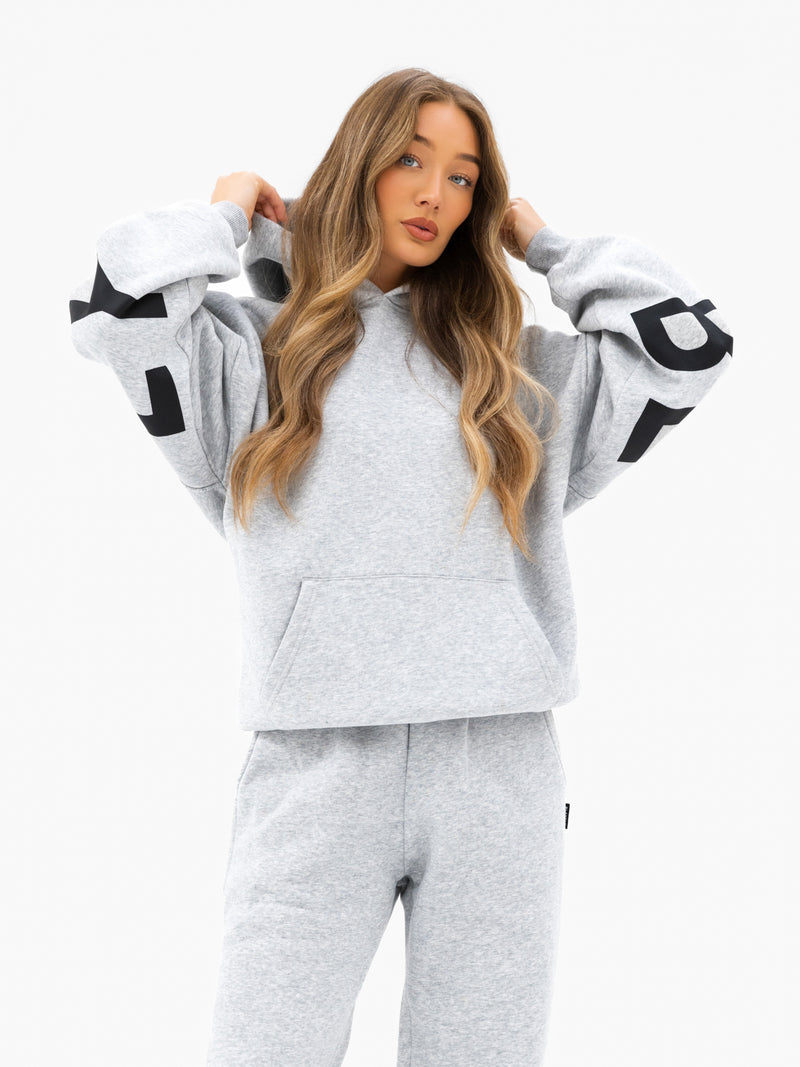 Isabel Oversized Hoodie - Mergelgrau