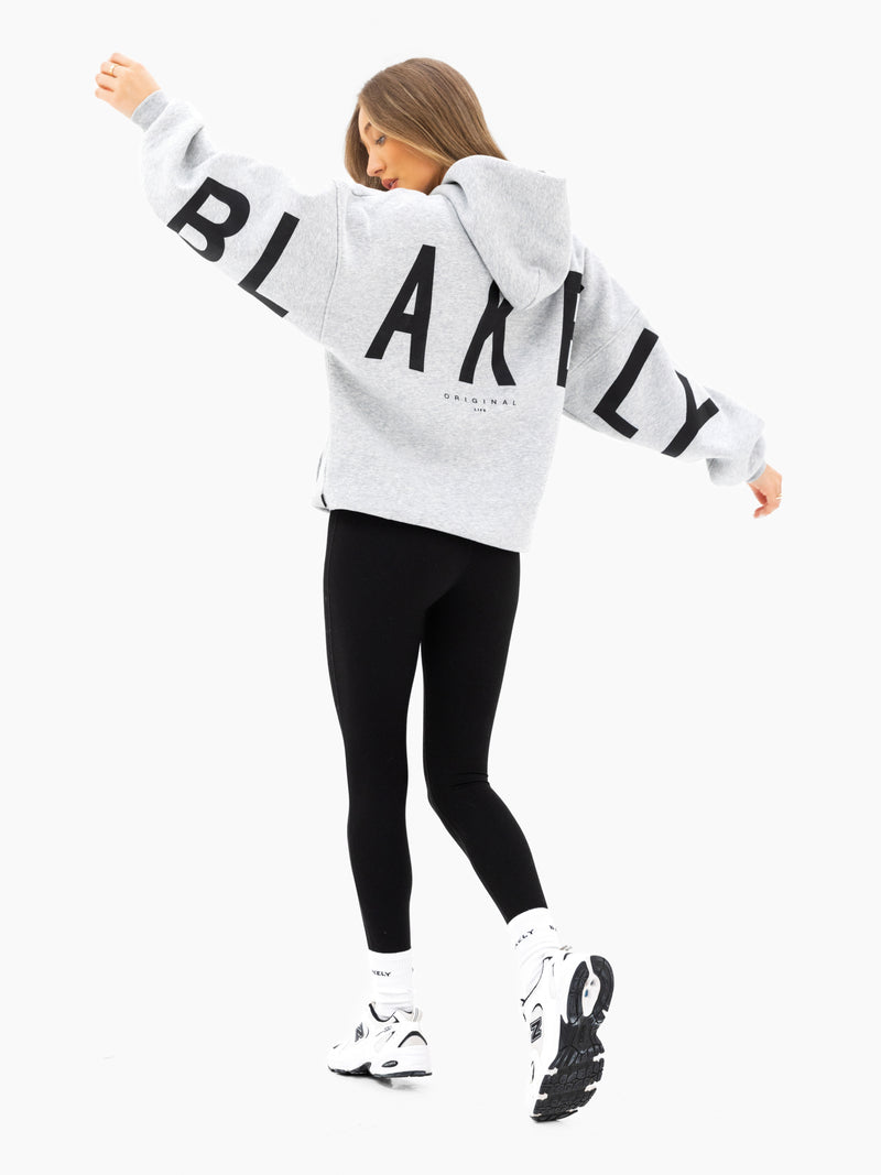 Isabel Oversized Hoodie - Mergelgrau