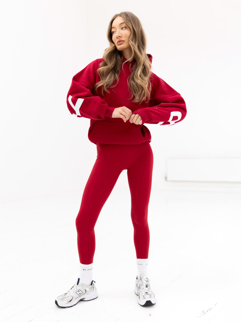 Isabel Oversized Hoodie - Cherry Red