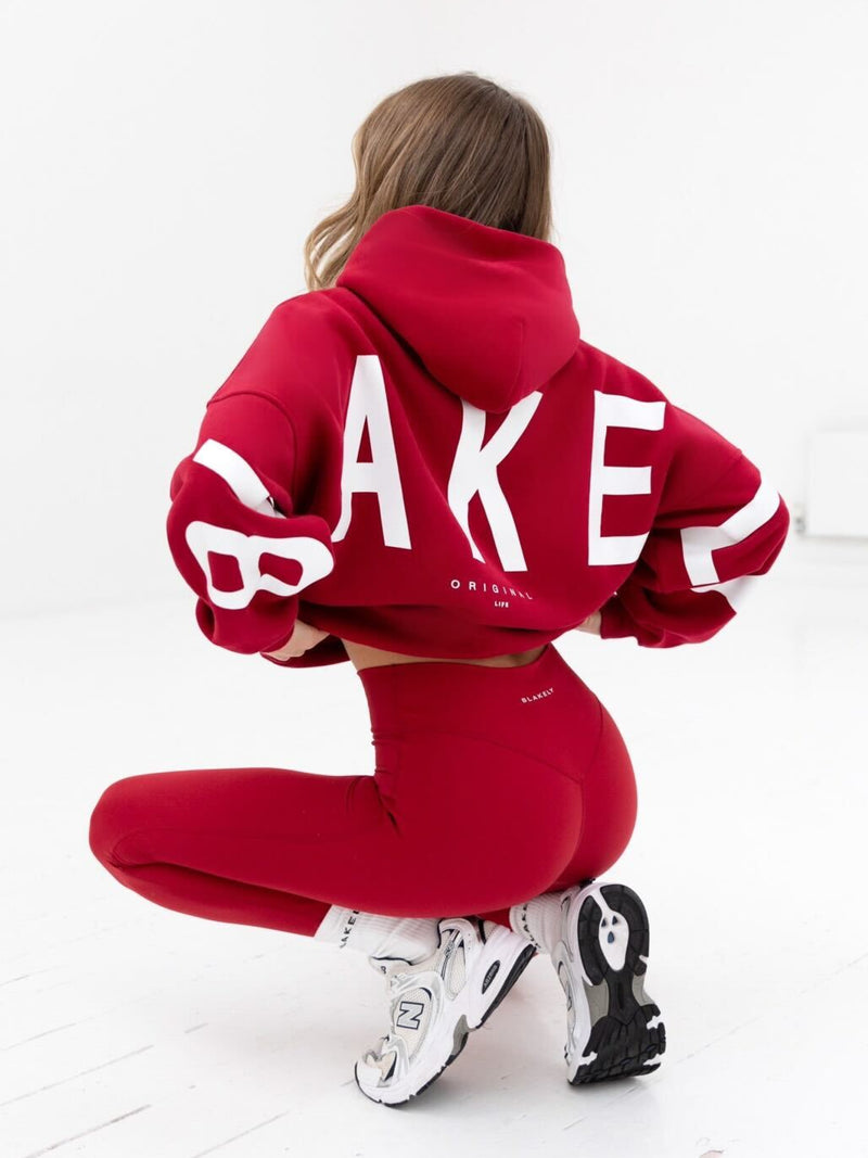 Isabel Oversized Hoodie - Cherry Red