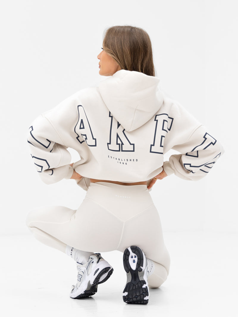 Varsity Isabel Oversized Hoodie - Krijt