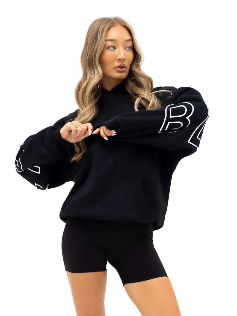 Outline Isabel Oversized Hoodie  - Schwarz