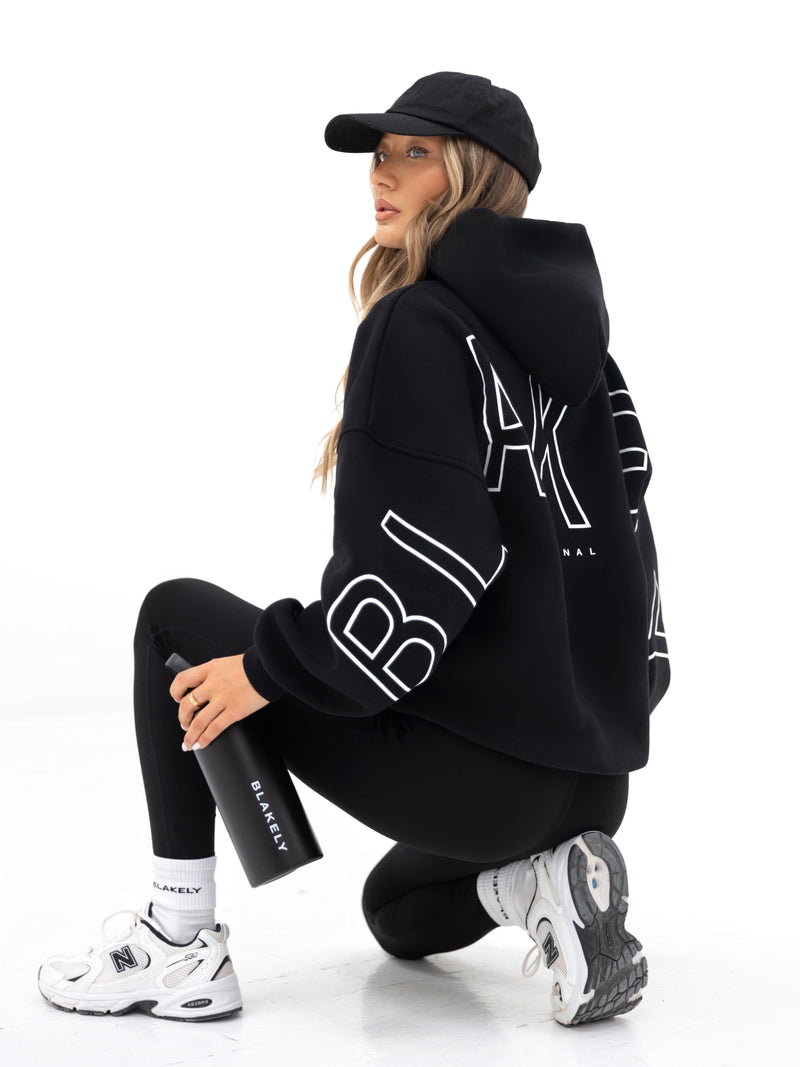 Outline Isabel Oversized Hoodie  - Black