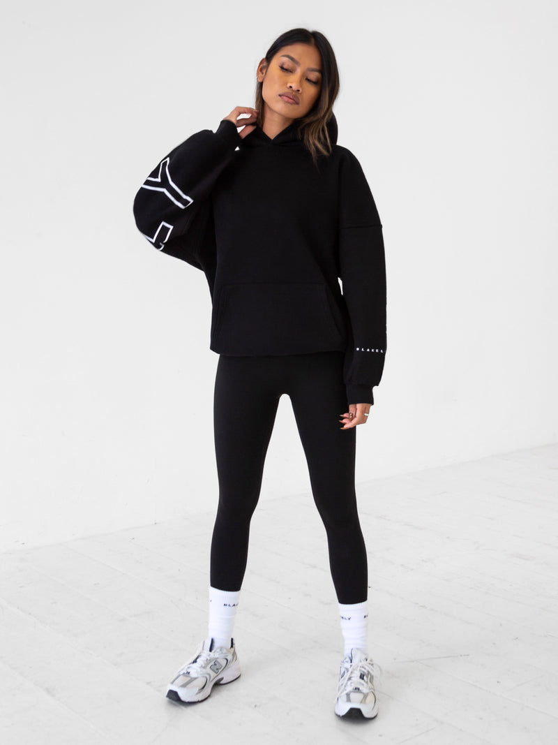 Outline Isabel Oversized Hoodie  - Black