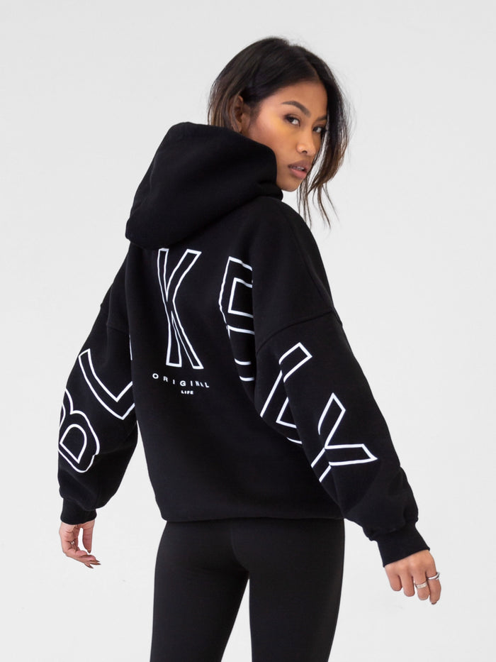 Outline Isabel Oversized Hoodie  - Black