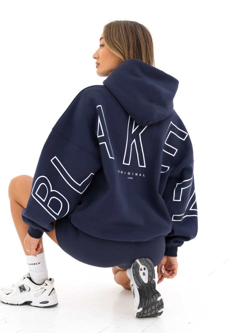 Outline Isabel Oversized Hoodie - Echtes Marineblau