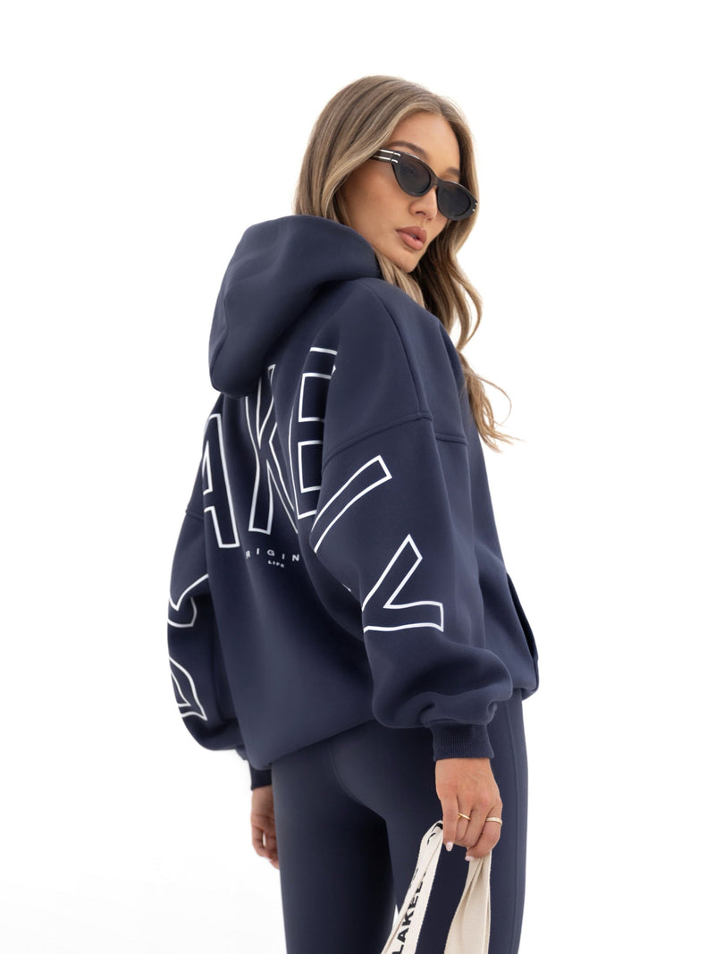 Outline Isabel Oversized Hoodie - Echtes Marineblau
