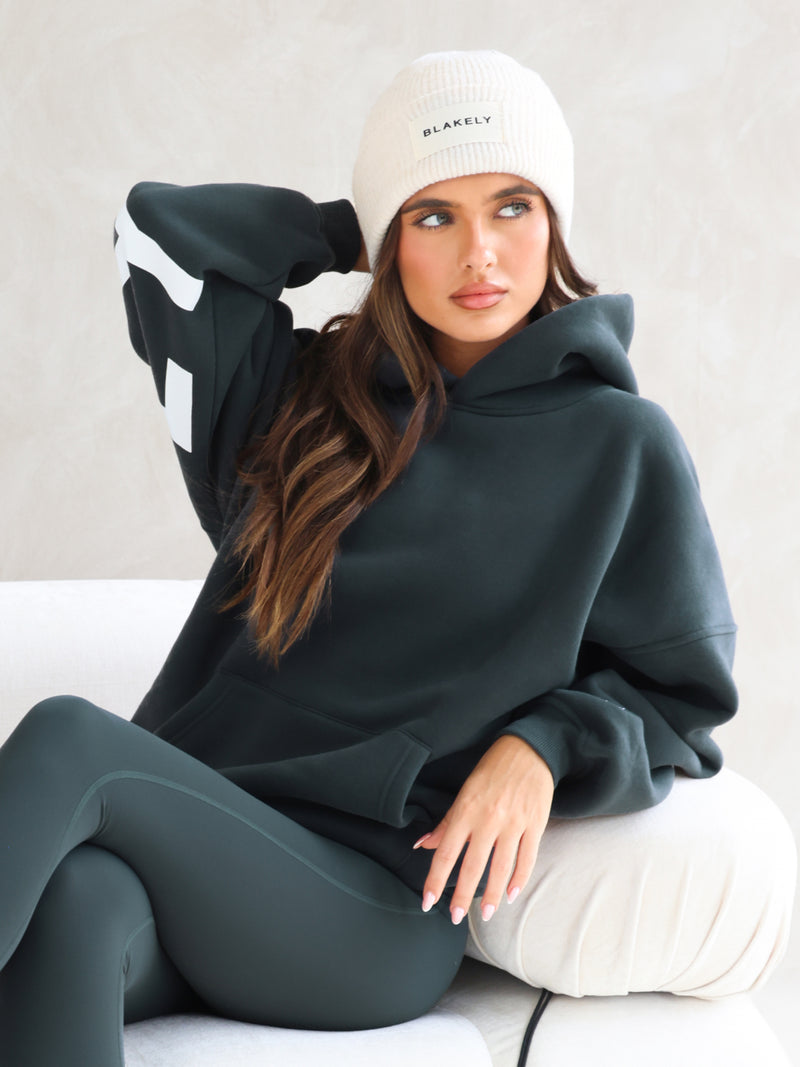 Isabel Oversized Hoodie -  Bleu canard nuit