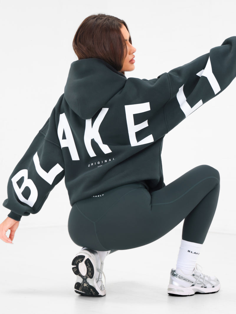 Isabel Oversized Hoodie -  Bleu canard nuit