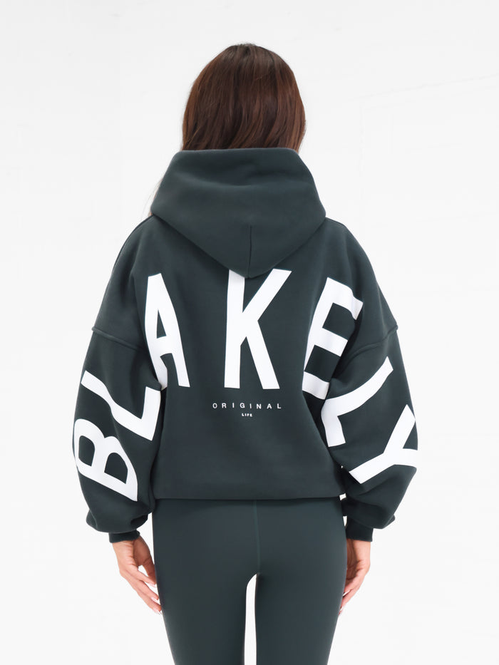Isabel Oversized Hoodie -  Mitternachts-Blaugrün