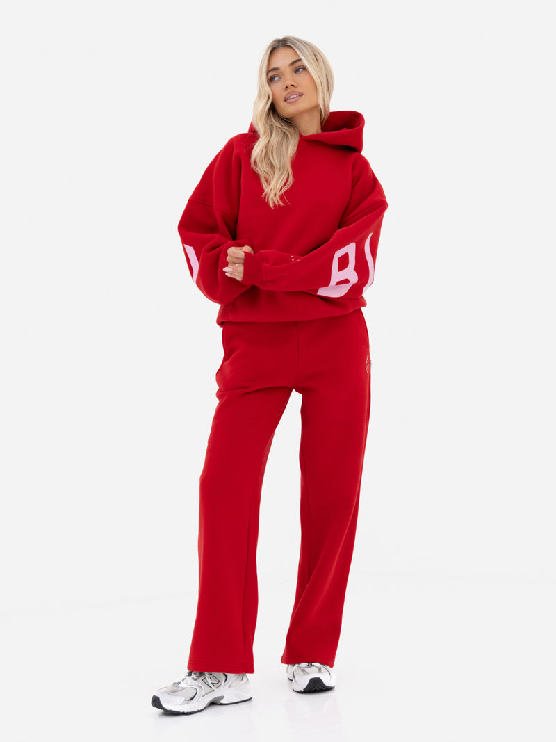 Isabel Oversized Hoodie - Hot Red