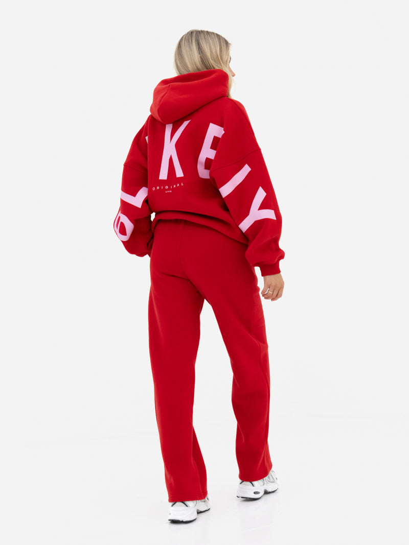 Isabel Oversized Hoodie - Hot Red