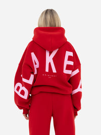 Isabel Oversized Hoodie - Hot Red