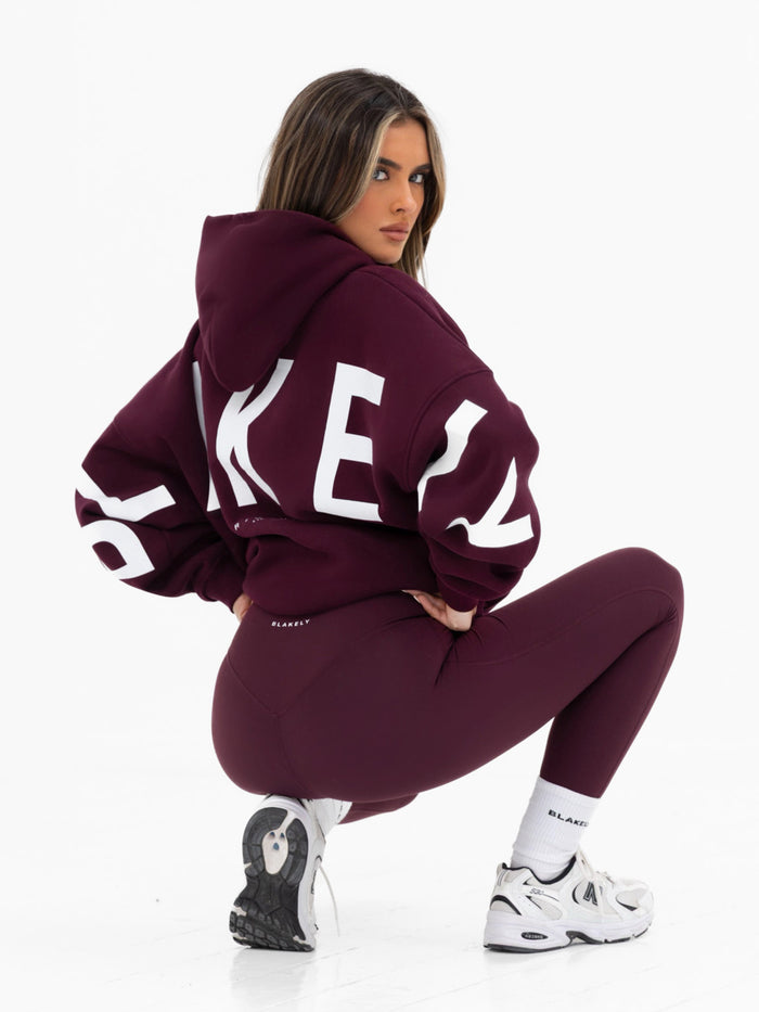 Isabel Oversized Hoodie - Dunkle Kirsche