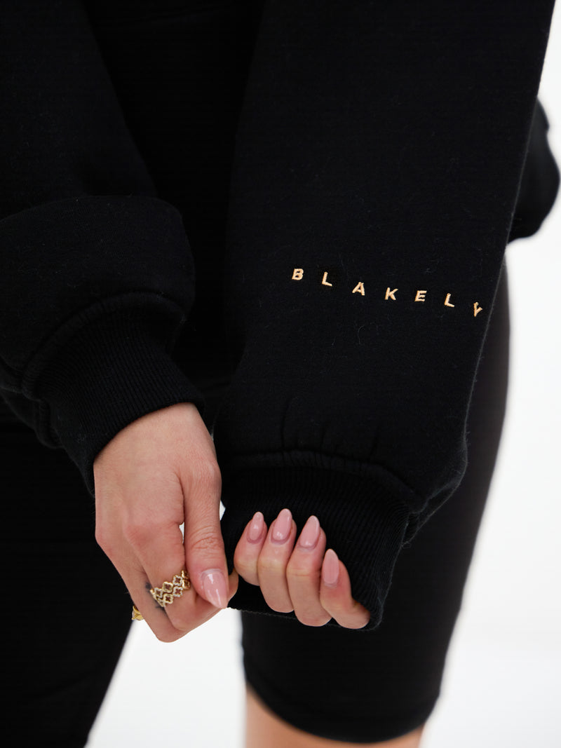 Isabel Oversized Hoodie - Black & Light Tan
