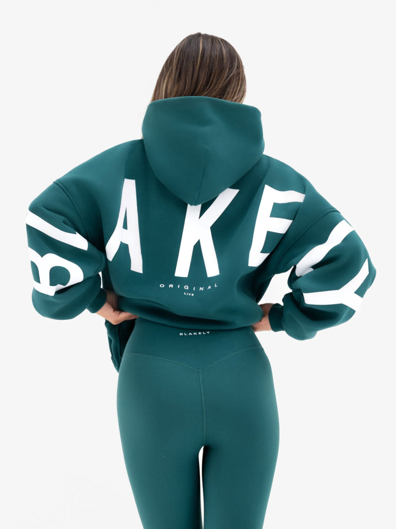 Isabel Oversized Hoodie - Deep Green