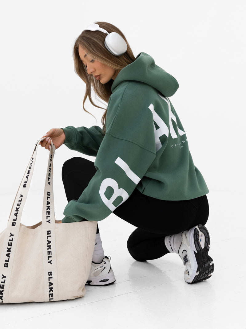 Isabel Oversized Hoodie - Vintage Green