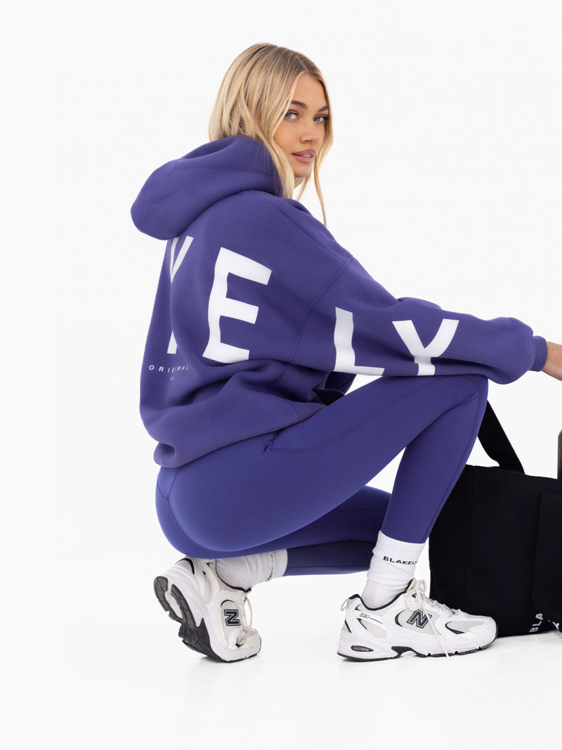 Isabel Oversized Hoodie - Bold Purple