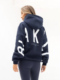 Isabel Übergroßer Kapuzenpullover - Mitternachtsblau