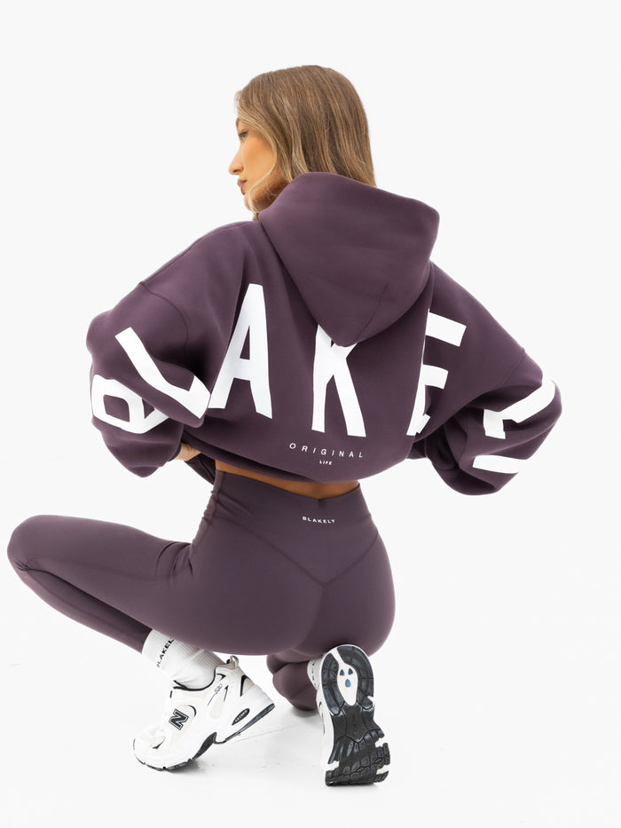 Isabel Oversized Hoodie - Pflaume