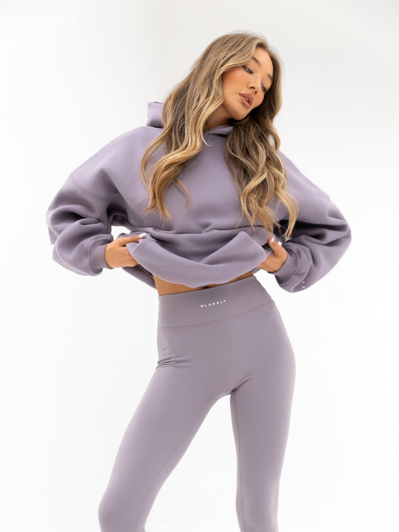 Isabel Oversize-Kapuzenpullover - Zartes Lila