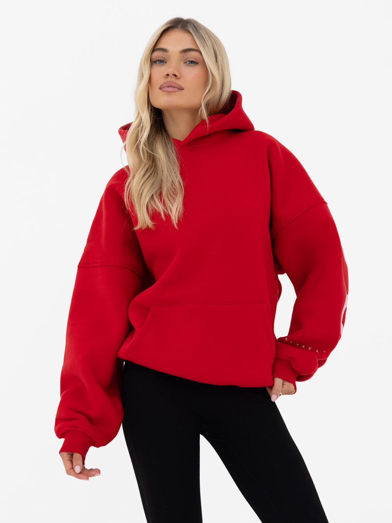 Isabel Oversized Hoodie - Hot Red