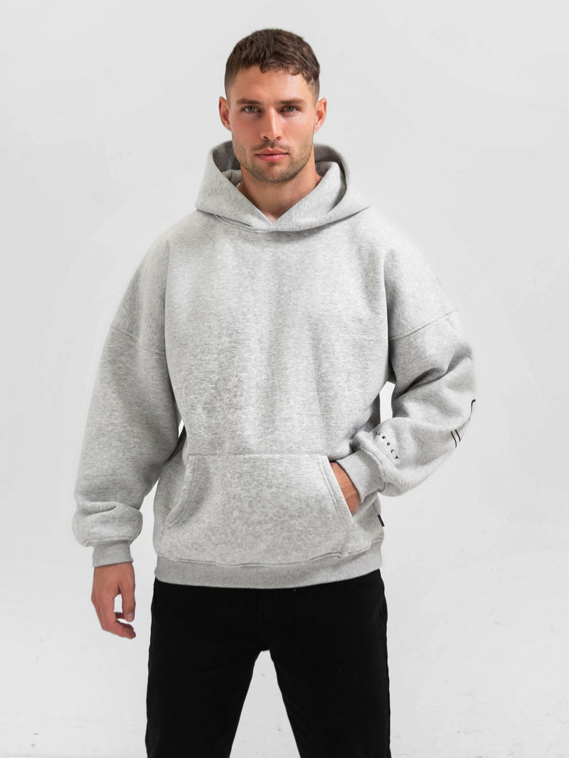 Outline Idris Oversized Hoodie - Marl Grey