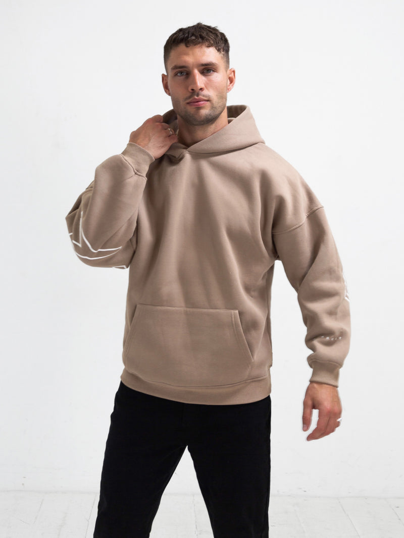 Outline Idris Oversized Hoodie - Brown