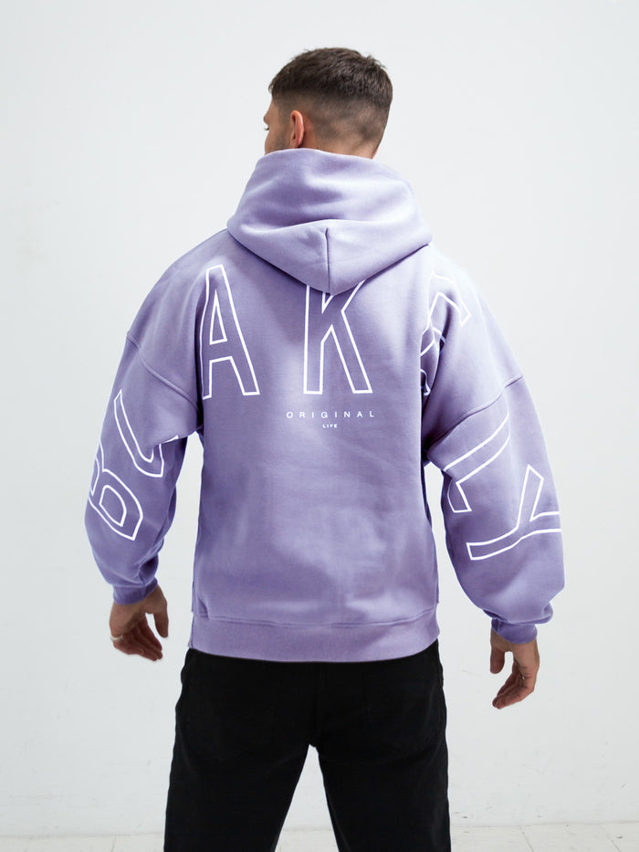 Outline Idris Oversized Hoodie - Violet