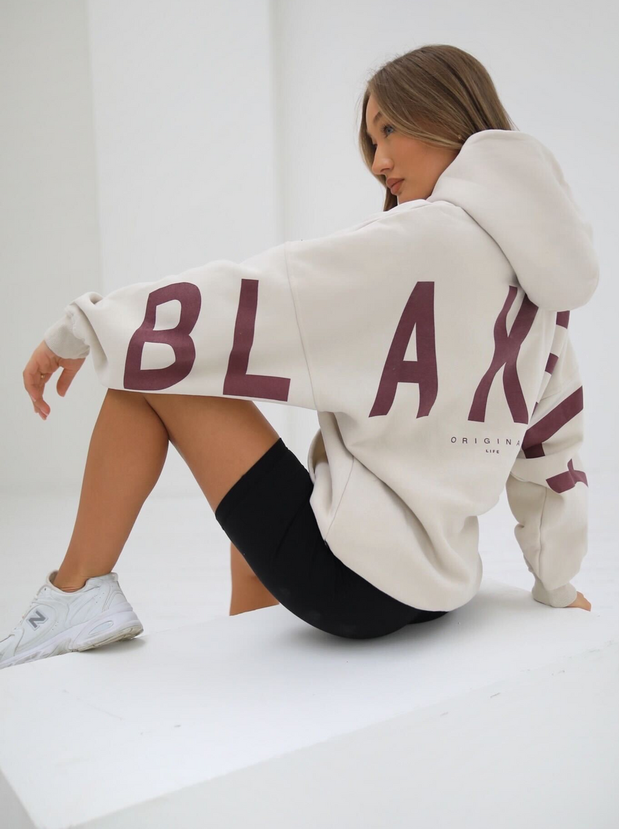 Oversized 2025 burgundy hoodie