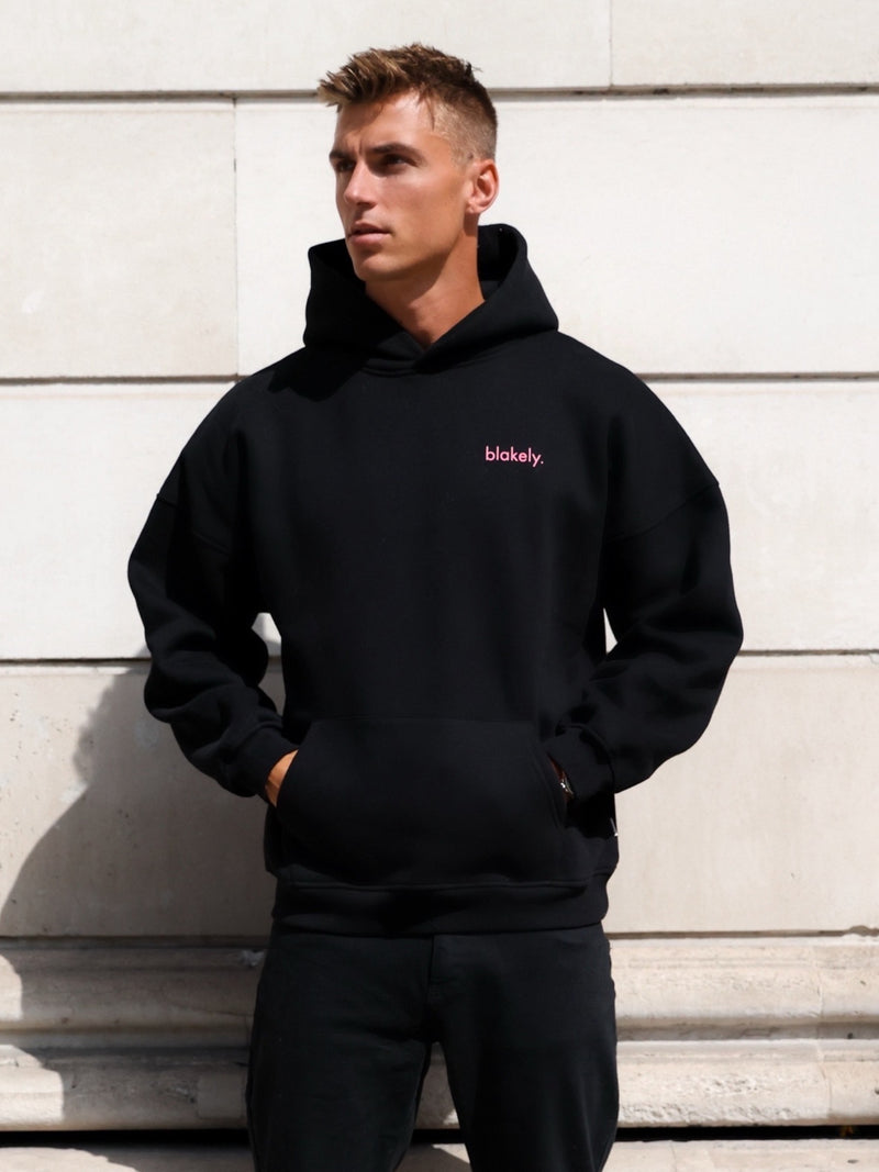 Leo Relaxed Hoodie - Black